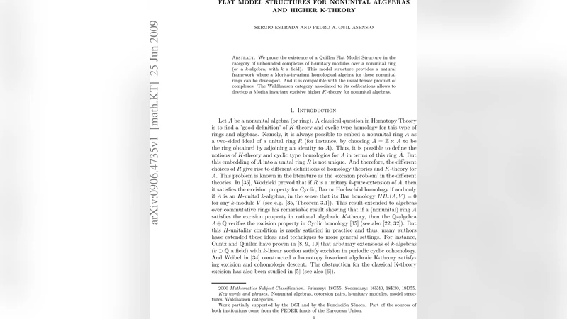 Flat Model Structures for Nonunital Algebras and Higher K-Theory