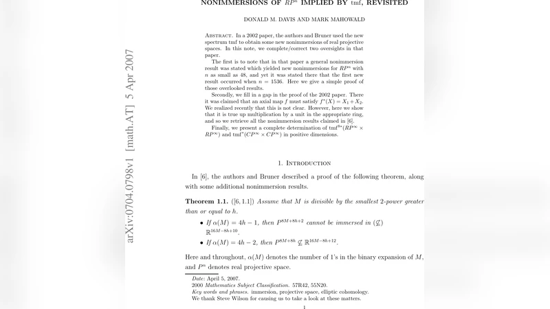 Nonimmersions of RP^n implied by tmf, revisited