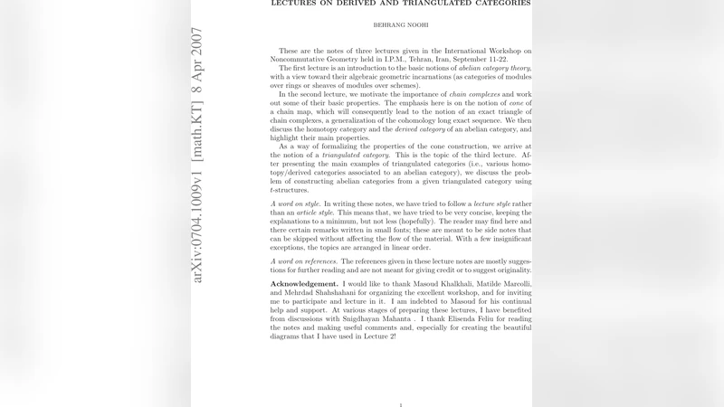 Lectures on derived and triangulated categories