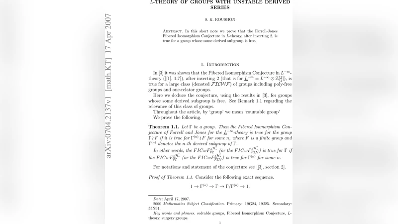 L-theory of groups with unstable derived series