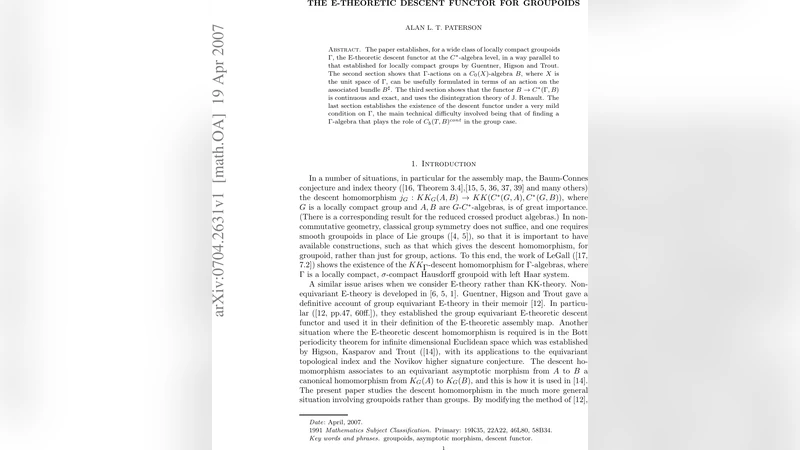 The E-theoretic descent functor for groupoids