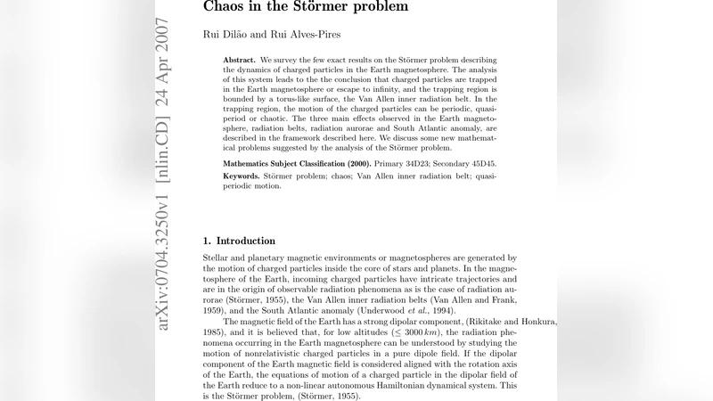 Chaos in the Stormer problem