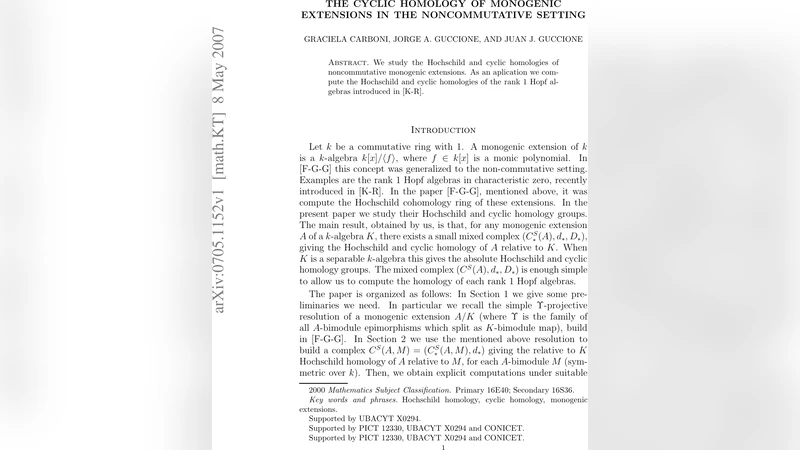 The cyclic homology of monogenic extensions in the noncommutative   setting