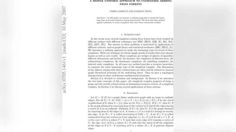 A simple uniform approach to complexes arising from forests