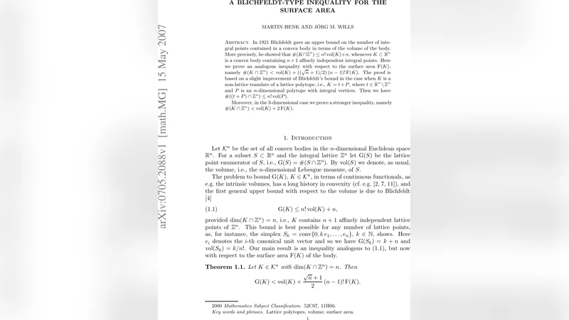 A Blichfeldt-type inequality for the surface area