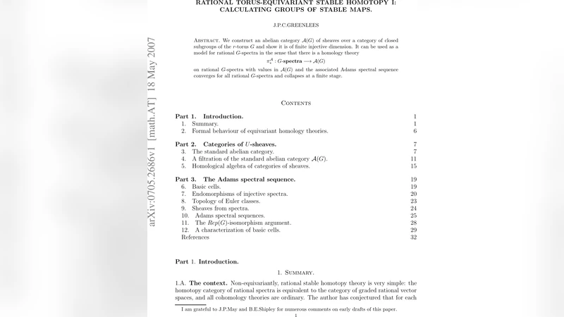 Rational torus-equivariant homotopy I: calculating groups of stable maps