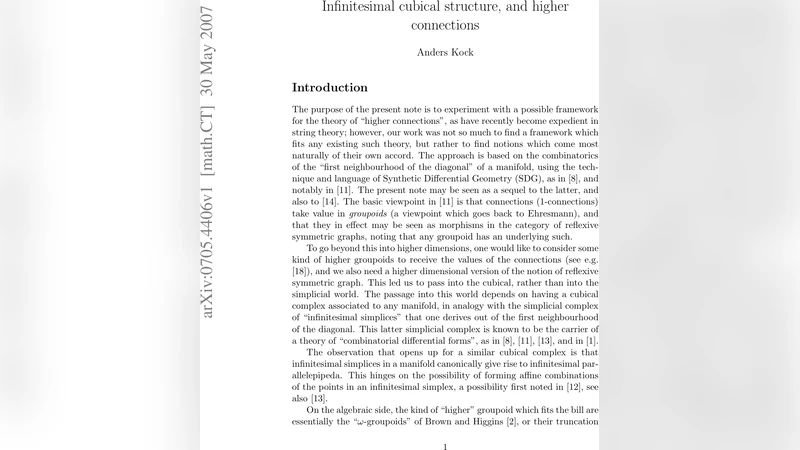 Infinitesimal cubical structure, and higher connections