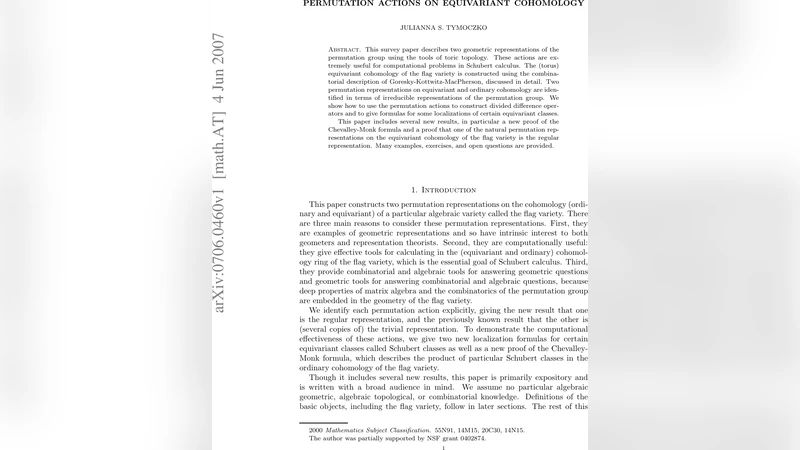 Permutation actions on equivariant cohomology