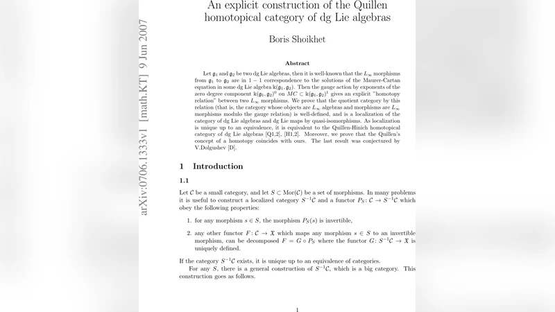 An explicit construction of the Quillen homotopical category of dg Lie   algebras