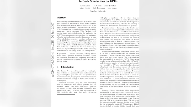 N-Body Simulations on GPUs