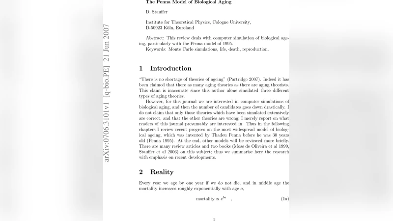 The Penna Model of Biological Aging