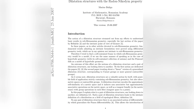 Dilatation structures with the Radon-Nikodym property