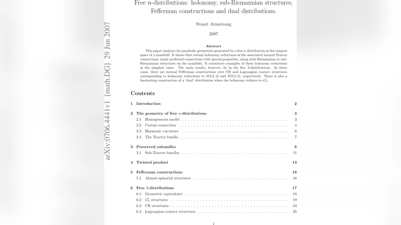 Free $n$-distributions: holonomy, sub-Riemannian structures, Fefferman   constructions and dual distributions