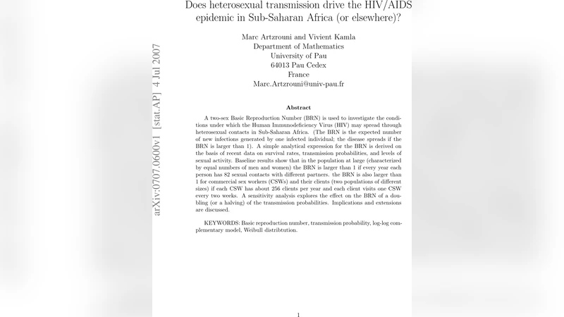 Does heterosexual transmission drive the HIV/AIDS epidemic in   Sub-Saharan Africa (or elsewhere)?