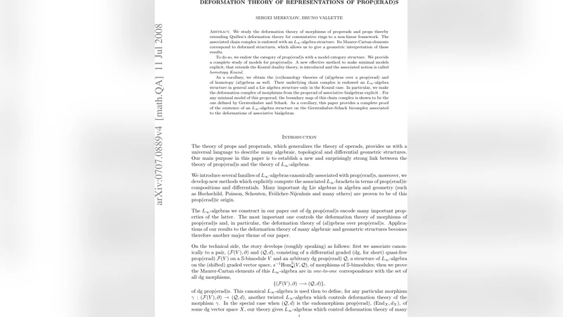 Deformation theory of representations of prop(erad)s