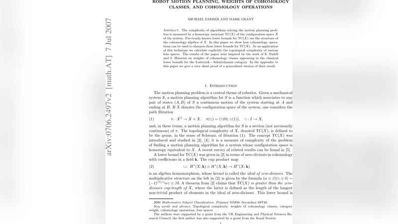 Robot motion planning, weights of cohomology classes, and cohomology   operations