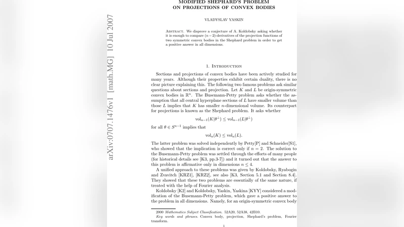 Modified Shephards problem on projections of convex bodies