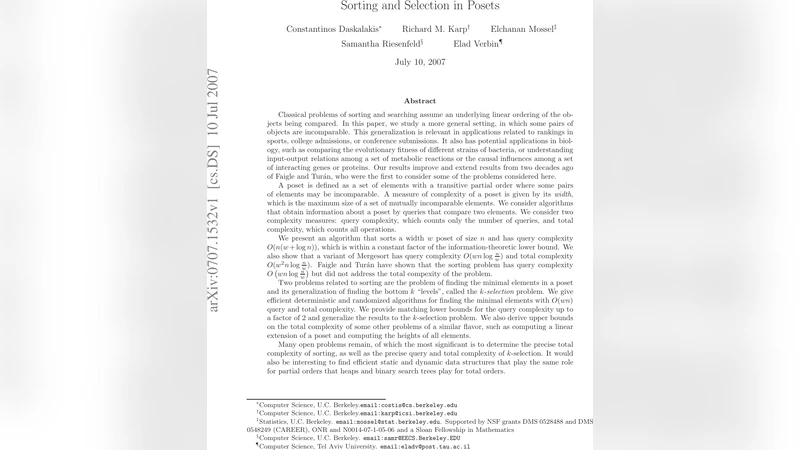 Sorting and Selection in Posets