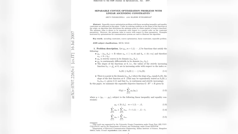 Separable convex optimization problems with linear ascending constraints