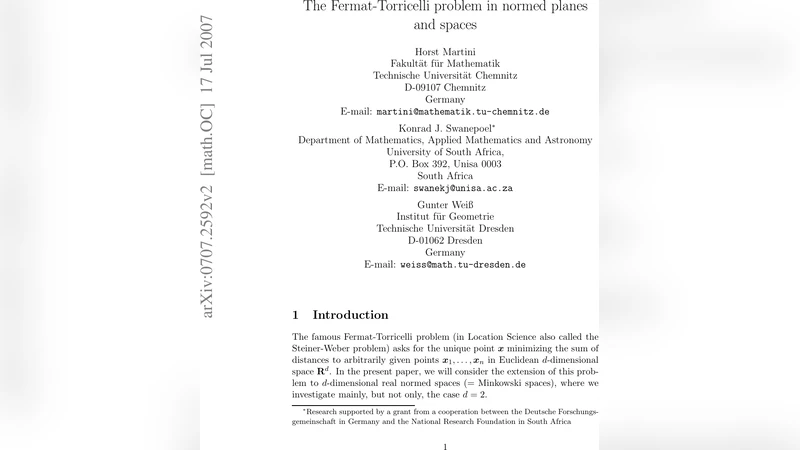 The Fermat-Torricelli problem in normed planes and spaces