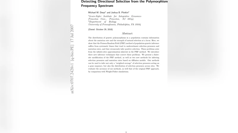 Detecting Directional Selection from the Polymorphism Frequency Spectrum
