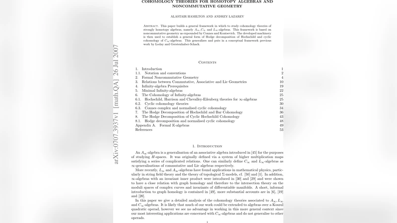 Cohomology theories for homotopy algebras and noncommutative geometry