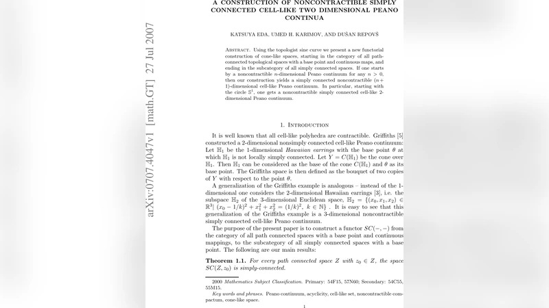 A construction of noncontractible simply connected cell-like two   dimensional Peano continua