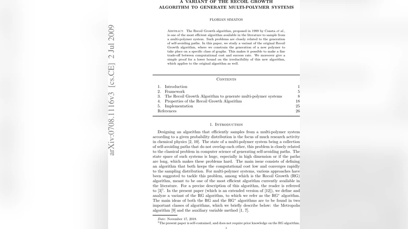 A variant of the Recoil Growth algorithm to generate multi-polymer   systems