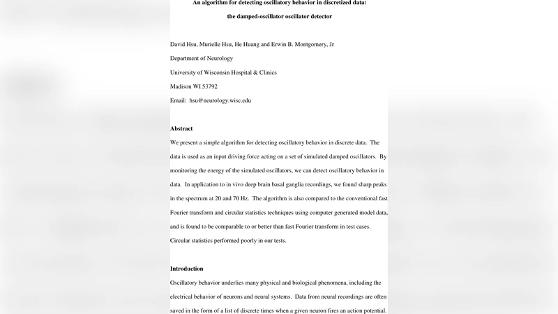 An algorithm for detecting oscillatory behavior in discretized data: the   damped-oscillator oscillator detector