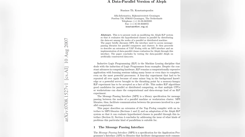 A Data-Parallel Version of Aleph