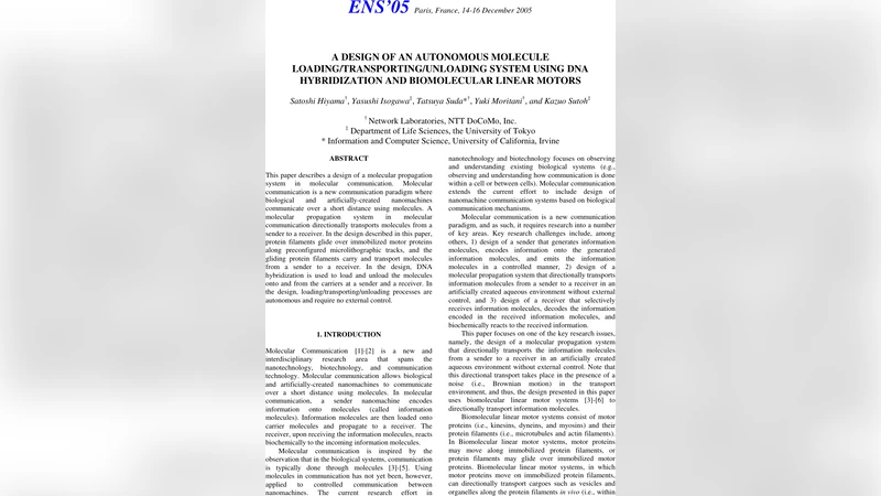 A Design of an Autonomous Molecule Loading/Transporting/Unloading System   Using DNA Hybridization and Biomolecular Linear Motors