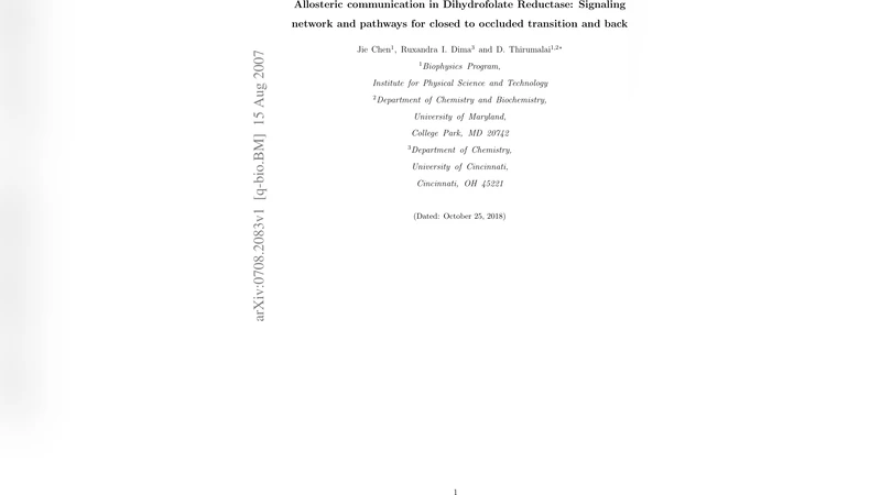 Allosteric communication in Dihydrofolate Reductase: Signaling network   and pathways for closed to occluded transition and back