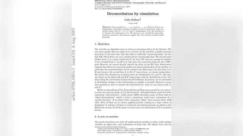 Deconvolution by simulation