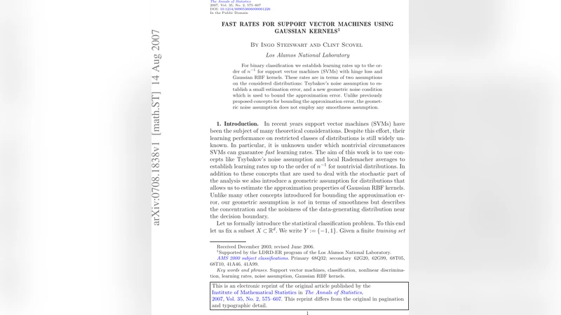 Fast rates for support vector machines using Gaussian kernels