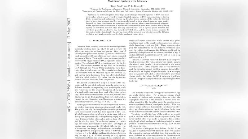 Molecular Spiders with Memory