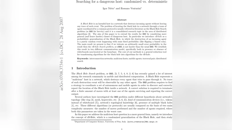 Searching for a dangerous host: randomized vs. deterministic
