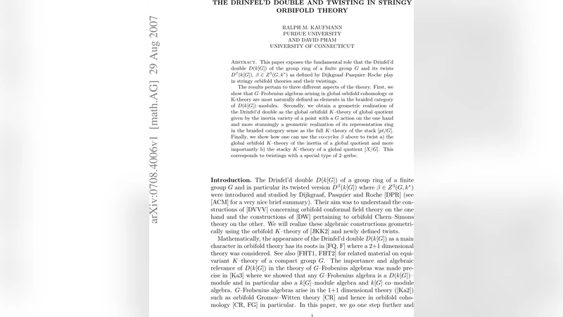 The Drinfeld Double and Twisting in Stringy Orbifold Theory