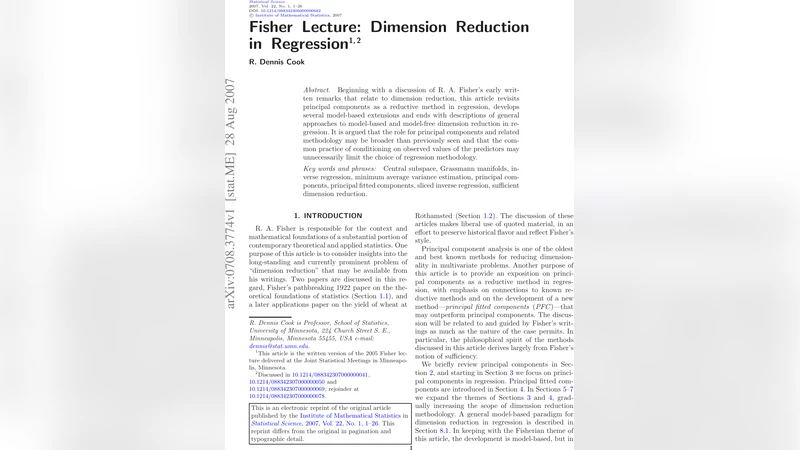 Fisher Lecture: Dimension Reduction in Regression
