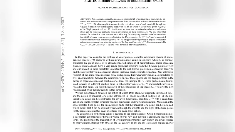 Complex cobordism classes of homogeneous spaces