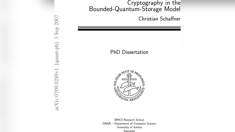 Cryptography in the Bounded-Quantum-Storage Model