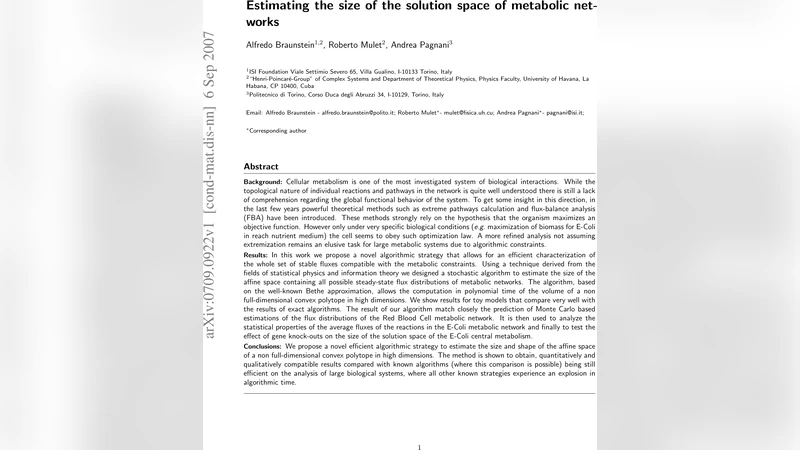 Estimating the size of the solution space of metabolic networks