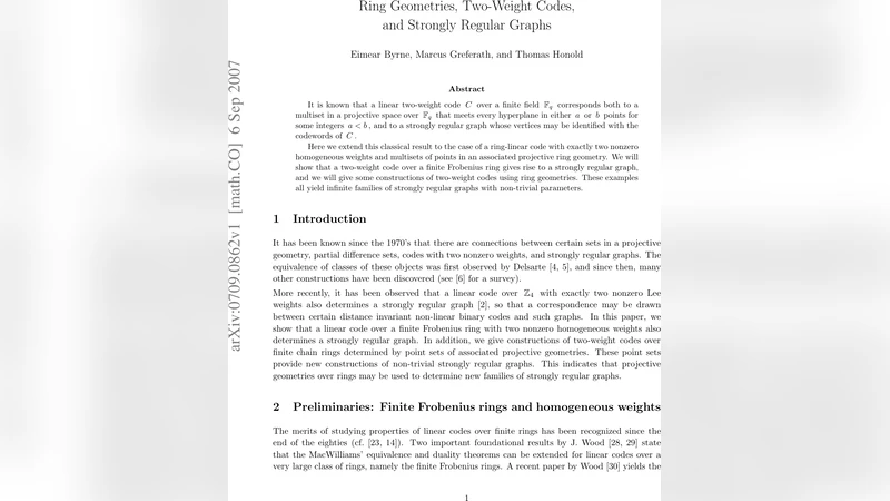 Ring geometries, Two-Weight Codes and Strongly Regular Graphs