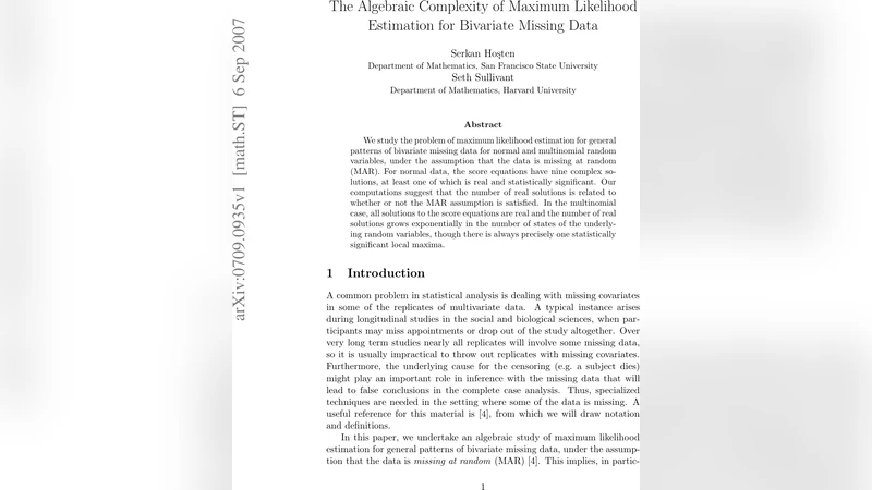The Algebraic Complexity of Maximum Likelihood Estimation for Bivariate   Missing Data