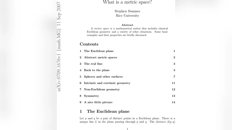 What is a metric space?