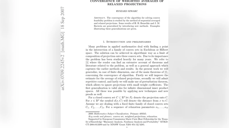 Convergence of weighted averages of relaxed projections