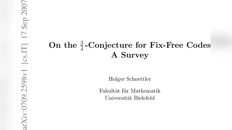 On the 3/4-Conjecture for Fix-Free Codes -- A Survey