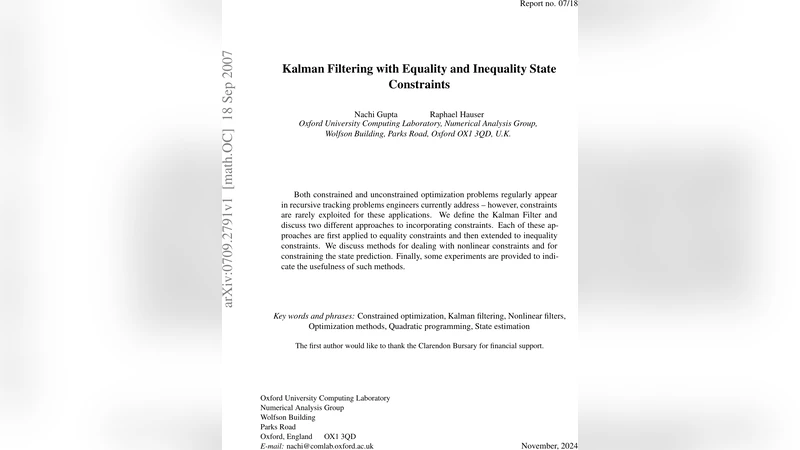 Kalman Filtering with Equality and Inequality State Constraints