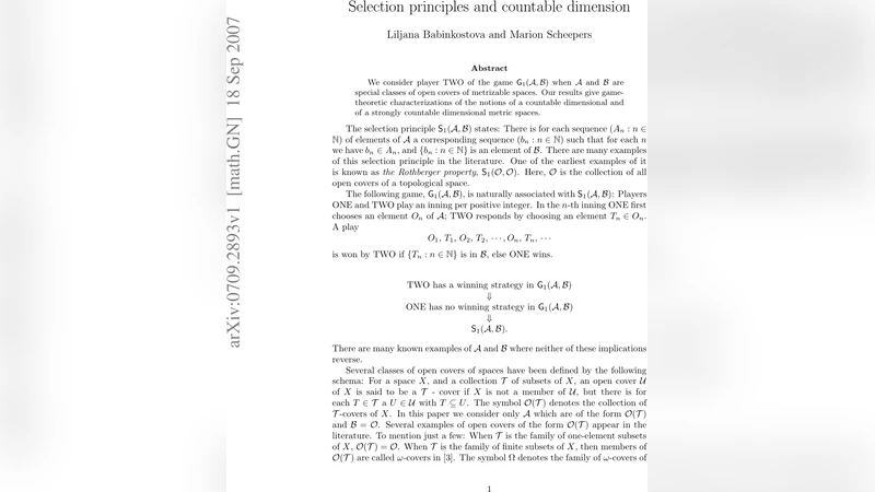 Selection principles and countable dimension