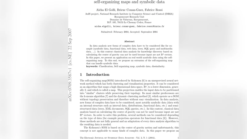 Self-organizing maps and symbolic data