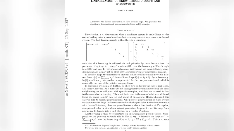 Linearization of skew-periodic loops and $mathbb S^1$-cocycles